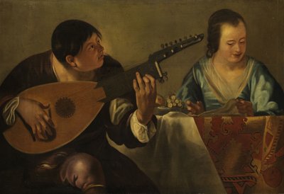 Lute Player and Singer by Unbekannt Unbekannt